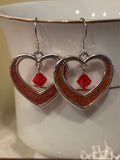 Resin-Filled Heart Earrings – Colorful Dangle Jewelry (Multiple Colors Available)