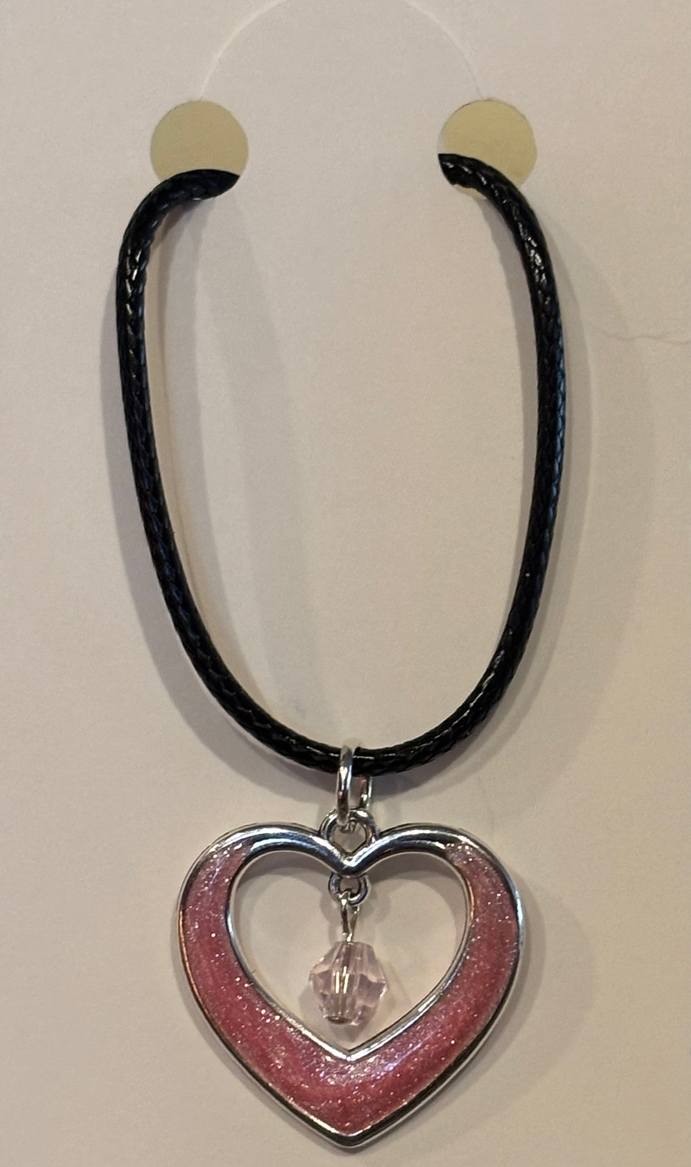 Resin Heart Choker – Pendant Statement Necklace, Handmade Romantic Jewelry