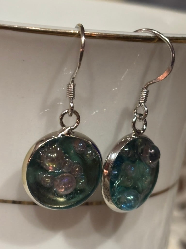Tiny Bubble Resin Earrings – Lightweight Colorful Minimalist Dangles