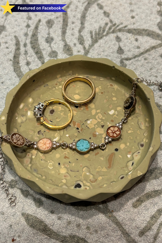 Handmade Neutral Terrazzo Jewelry Tray