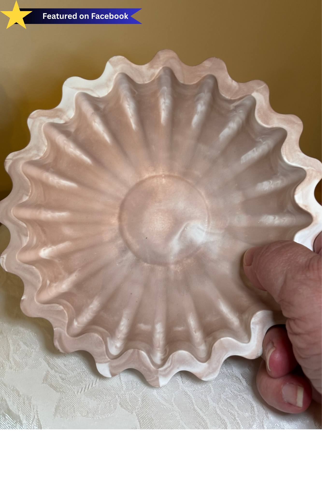 Chocolate & Cream Marbled Catchall Bowl | Artisan Home Decor
