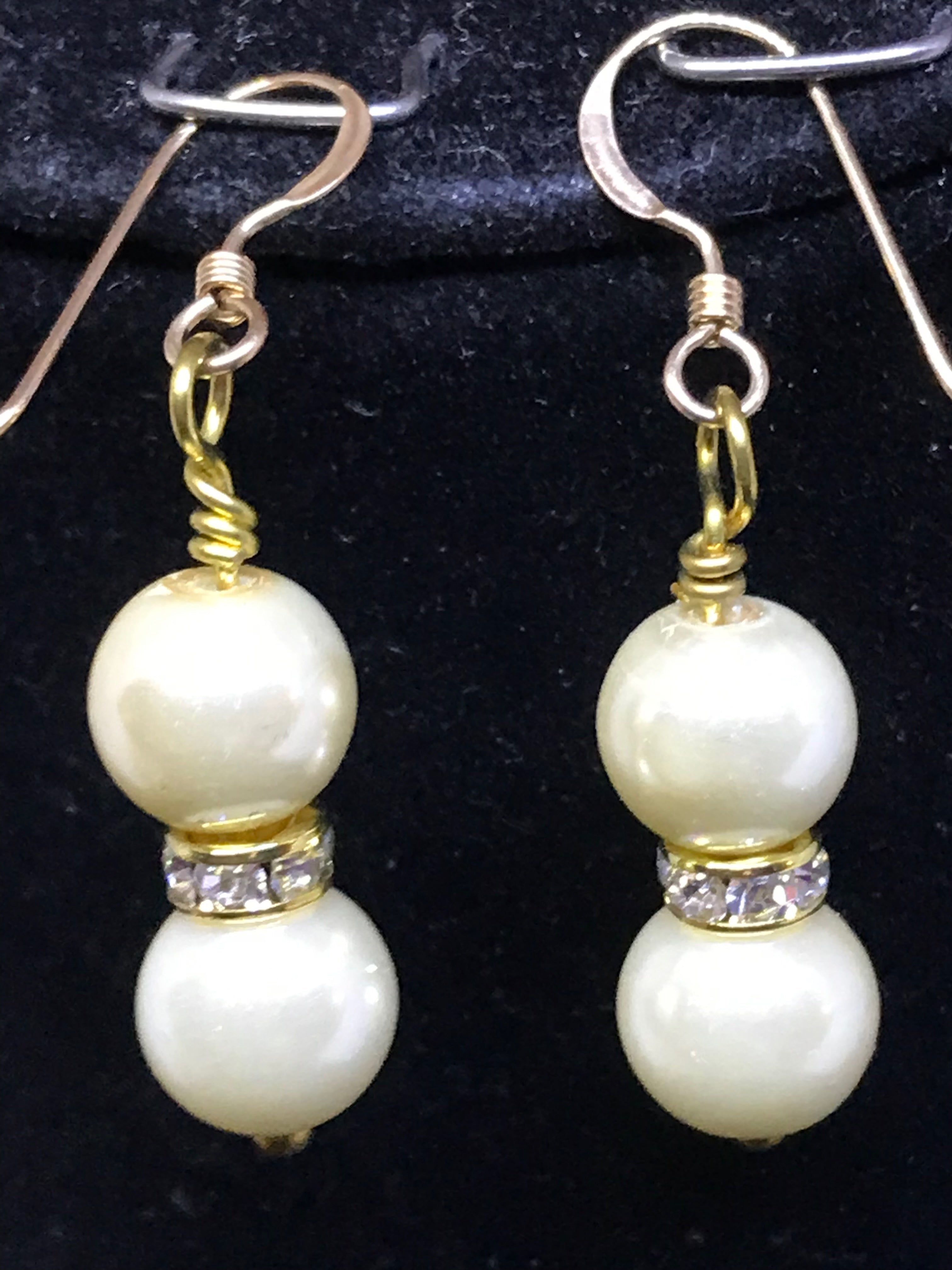 Swarovski Cream Pearl Dangle Earrings – Elegant Bridal & Classic Jewelry
