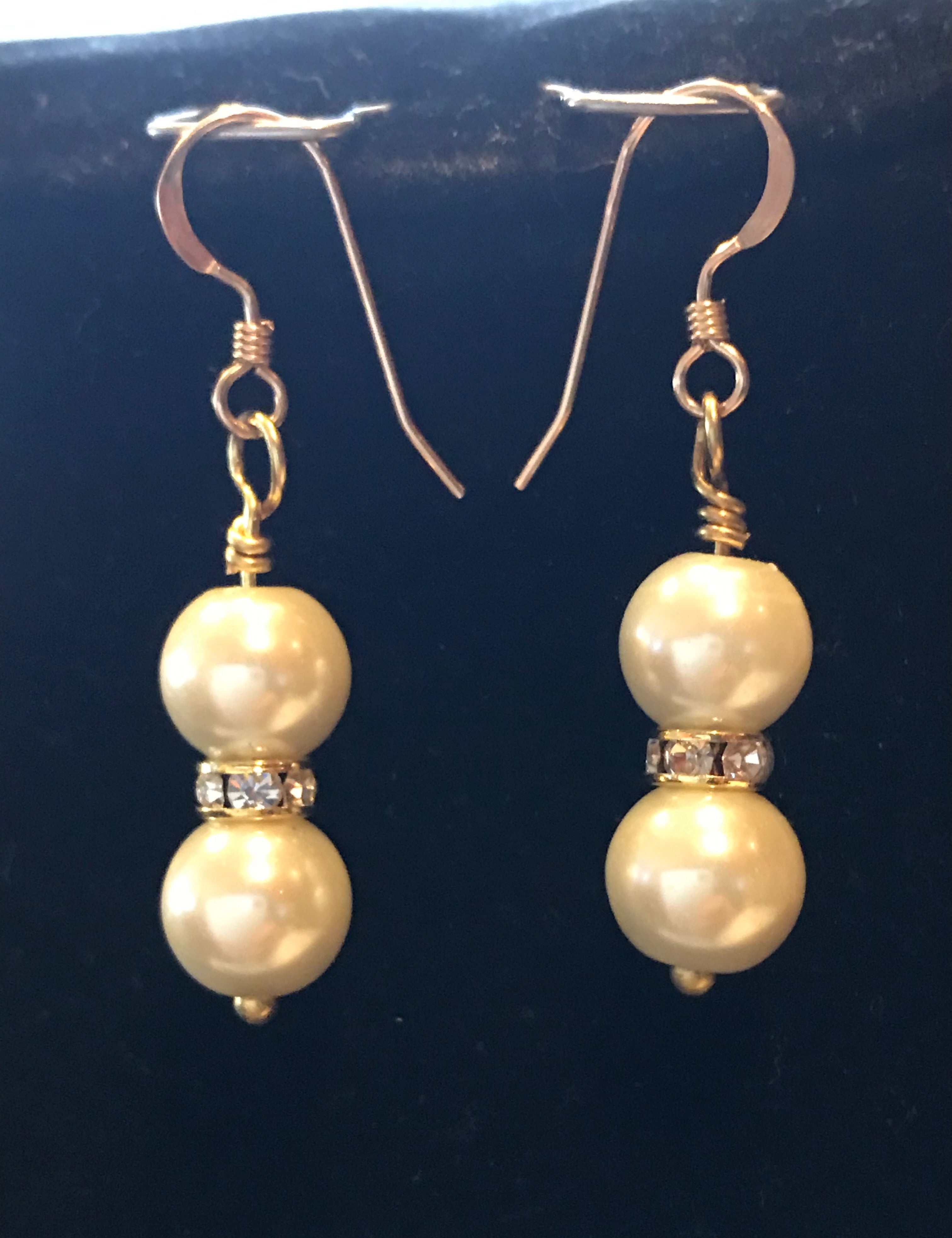 Swarovski Cream Pearl Dangle Earrings – Elegant Bridal & Classic Jewelry