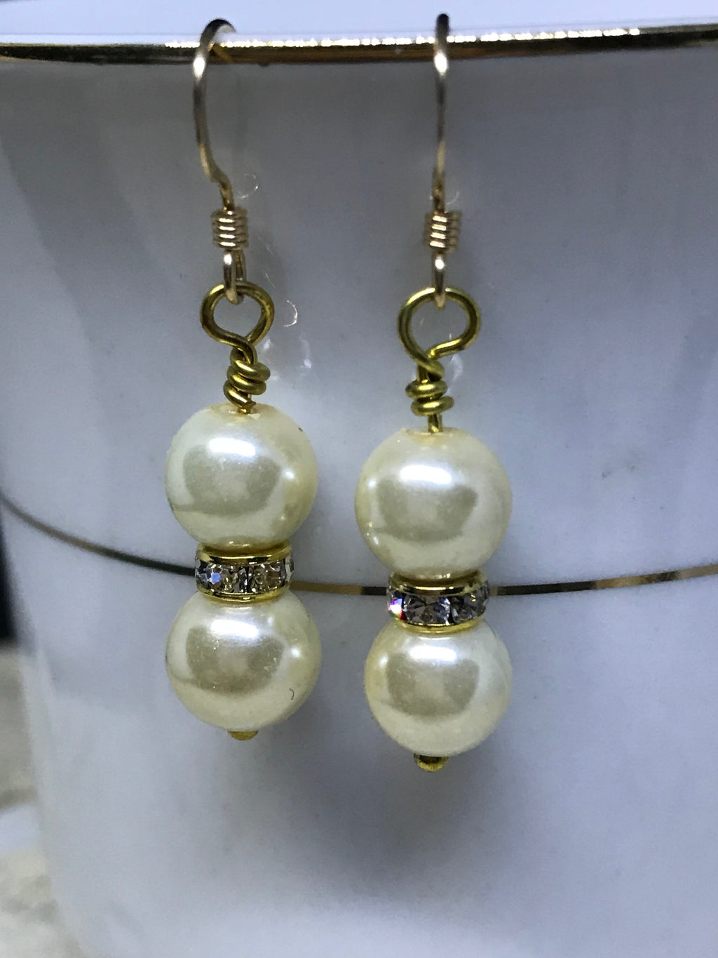 Swarovski Cream Pearl Dangle Earrings – Elegant Bridal & Classic Jewelry