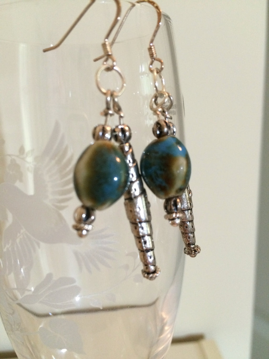 Boho Indigo Dangle Earrings – Lightweight Handmade Blue Statement Earrings