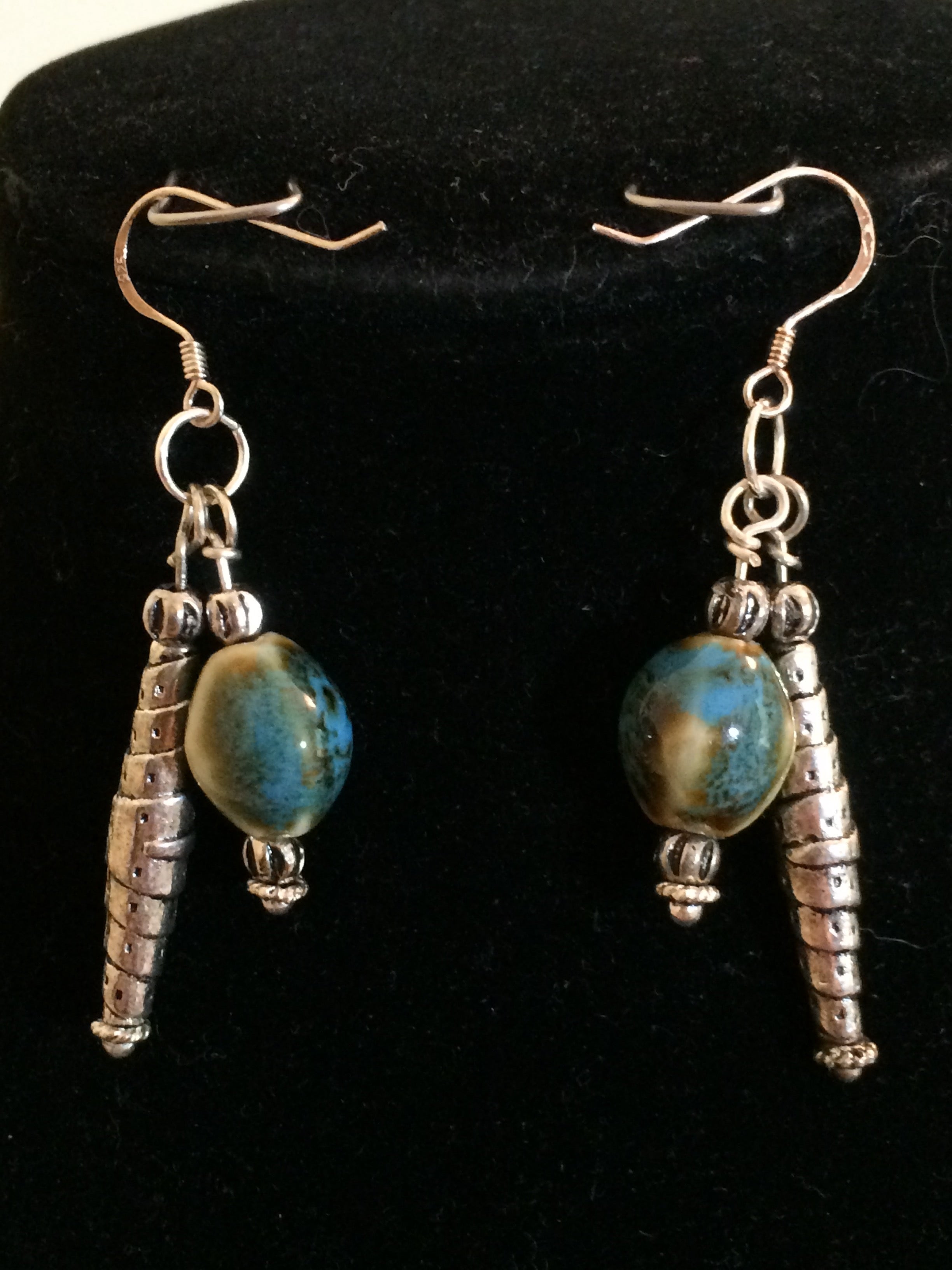 Boho Indigo Dangle Earrings – Lightweight Handmade Blue Statement Earrings