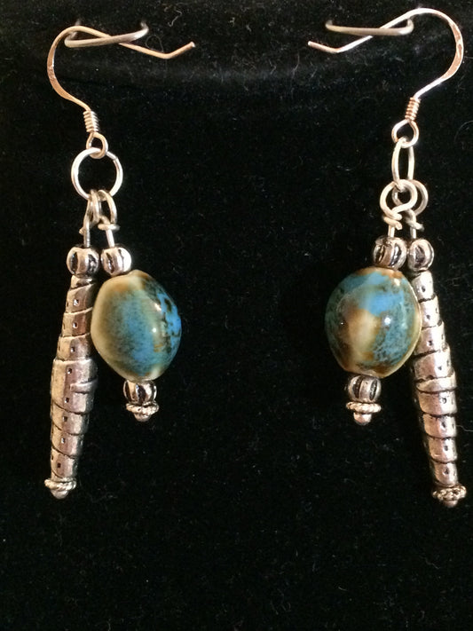 Boho Indigo Dangle Earrings – Lightweight Handmade Blue Statement Earrings