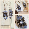 Vintage-Style Swarovski Crystal Dangle Earrings – Elegant Heirloom Jewelry