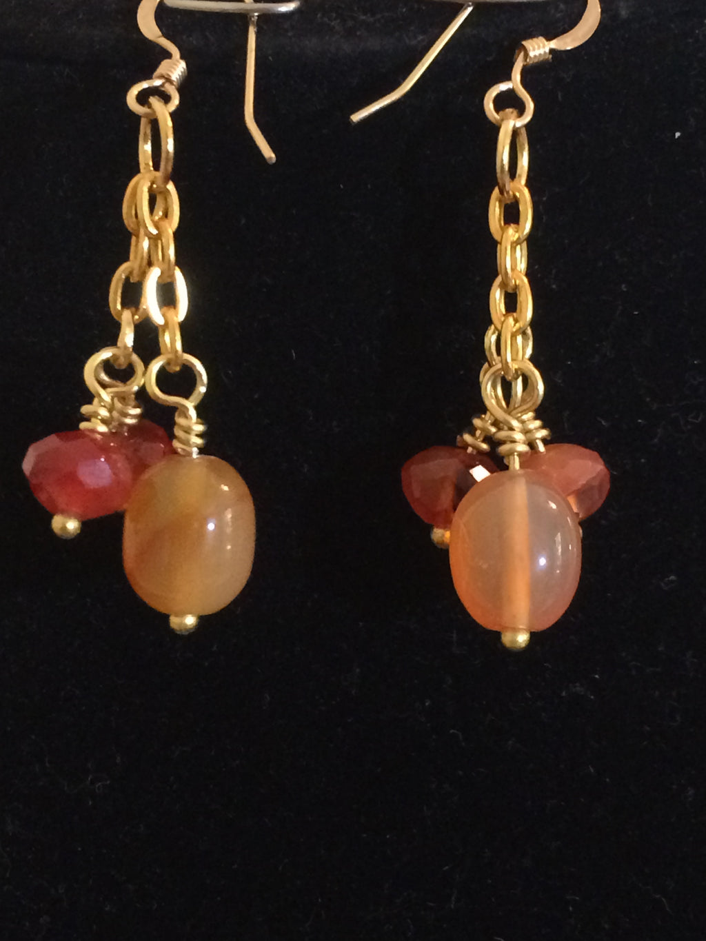 Carnelian Dragon Tears Earrings – Boho Mystical Gemstone Dangles