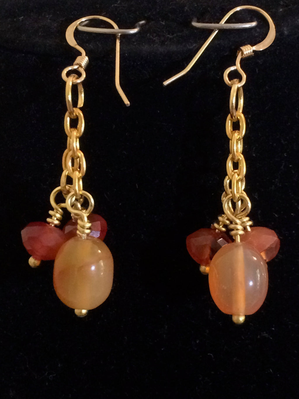 Carnelian Dragon Tears Earrings – Boho Mystical Gemstone Dangles