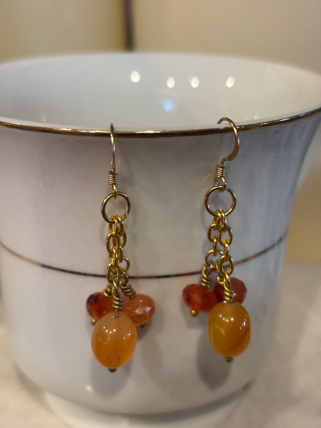 Carnelian Dragon Tears Earrings – Boho Mystical Gemstone Dangles