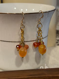 Carnelian Dragon Tears Earrings – Boho Mystical Gemstone Dangles