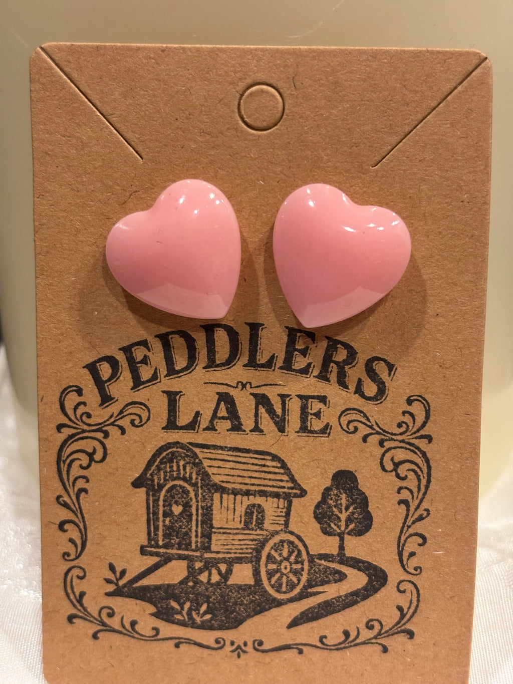 Puffy Heart Resin Stud Earrings – Pink Heart Studs, Cute Minimal Heart Earrings, Handmade Resin Jewelry, Valentine’s Day Gift for Her