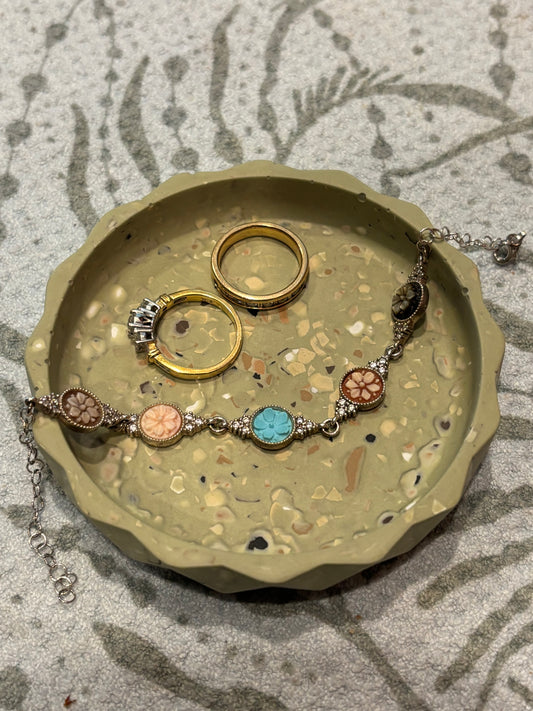 Handmade Neutral Terrazzo Jewelry Tray