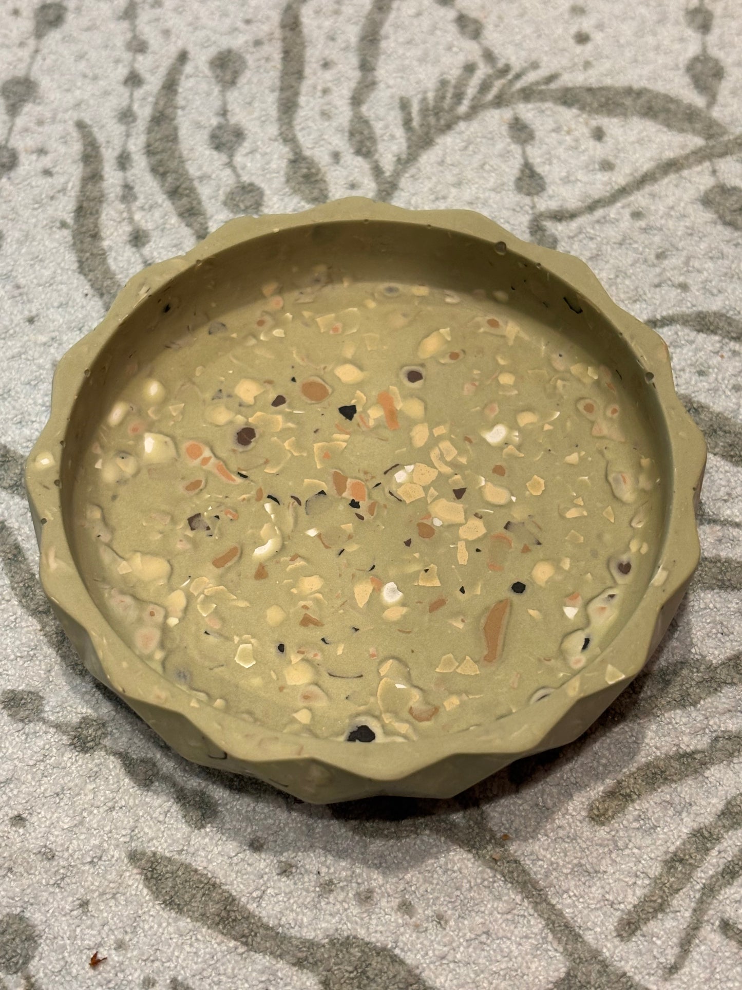 Handmade Neutral Terrazzo Jewelry Tray