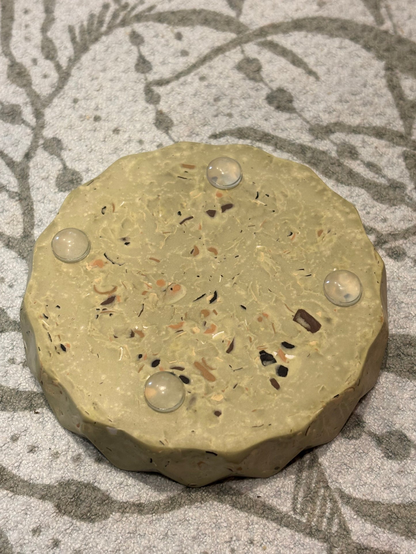 Handmade Neutral Terrazzo Jewelry Tray