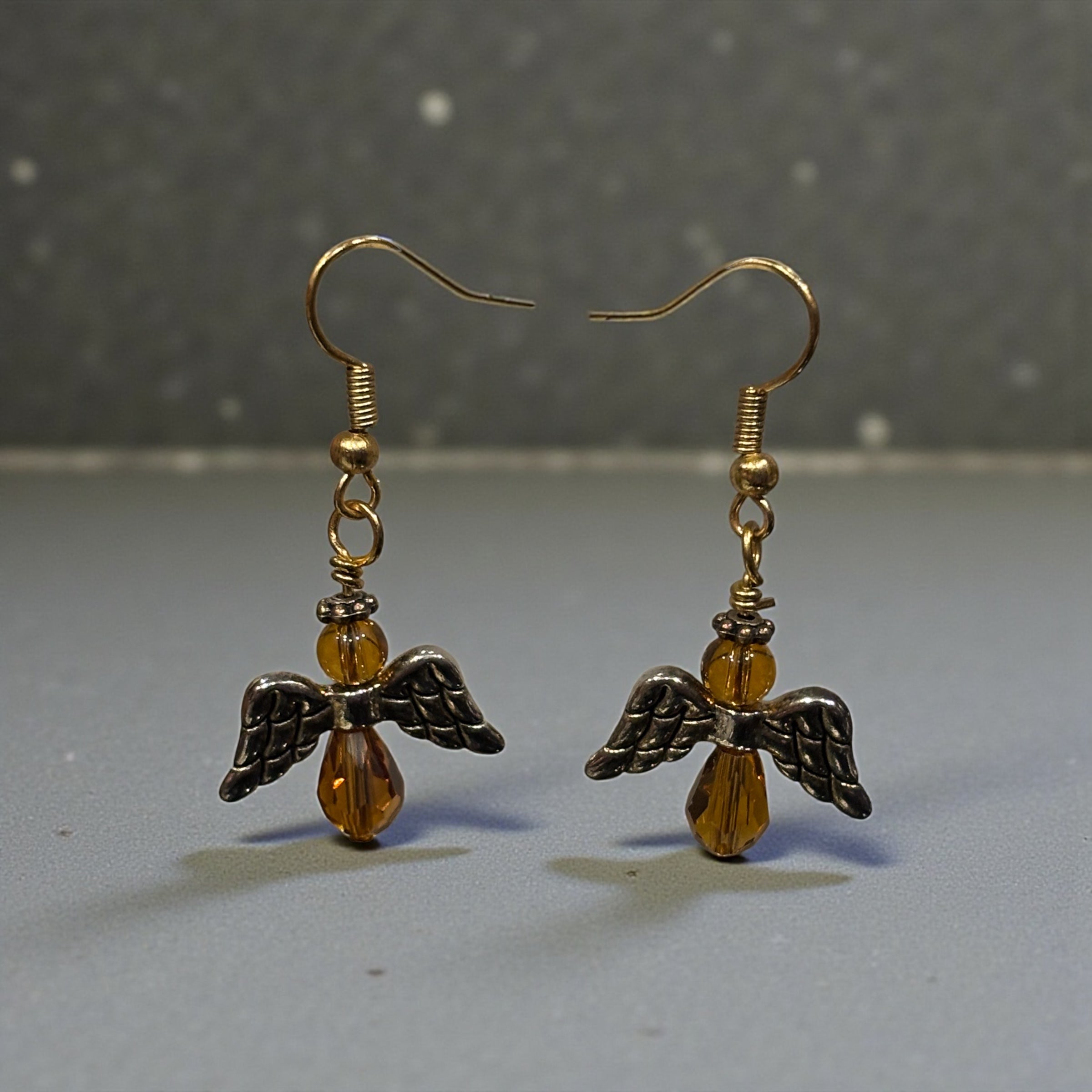 Angels of Mercy Earrings, Guardian Angel Dangle Earrings, Handmade Angel Jewelry in Multiple Colors, Comfort Gift, Spiritual Earrings