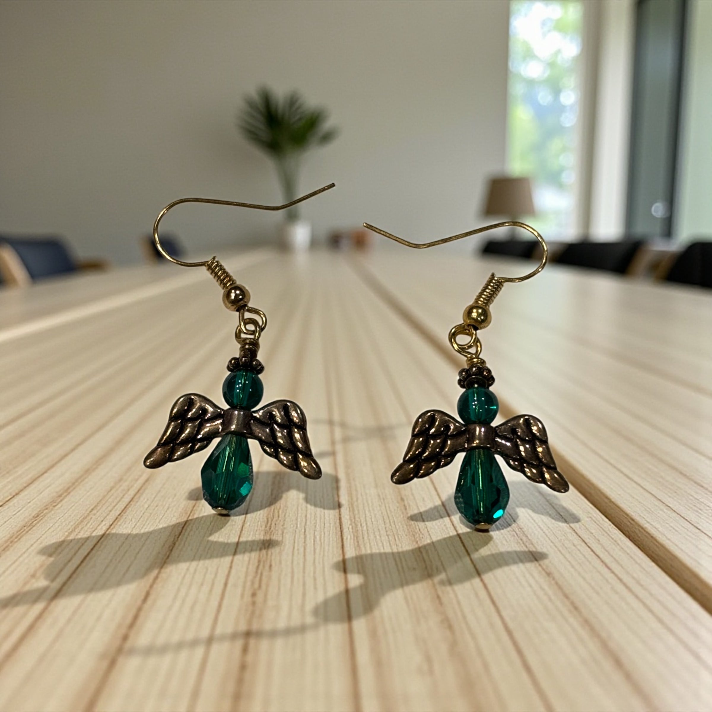 Angels of Mercy Earrings, Guardian Angel Dangle Earrings, Handmade Angel Jewelry in Multiple Colors, Comfort Gift, Spiritual Earrings